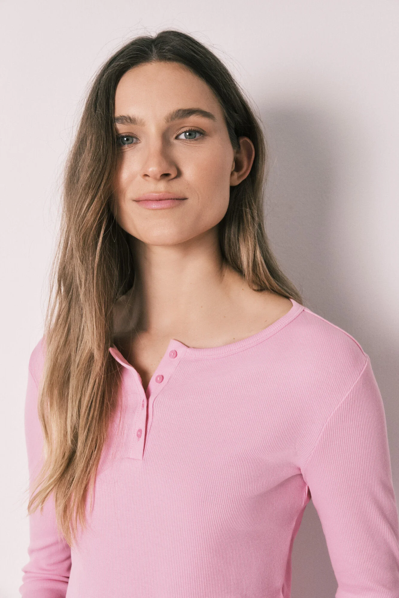 Pink cotton gingham print long pyjamas - Image 3