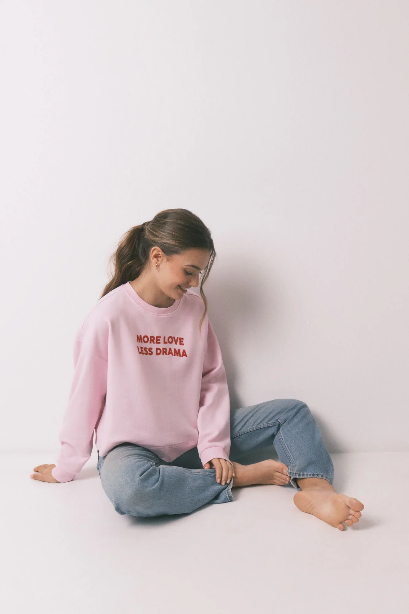 Pink cotton sweatshirt - Image 6