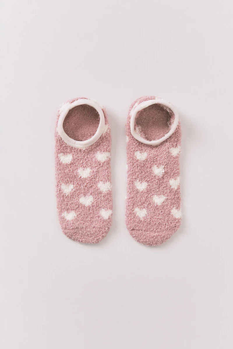 Pink heart slip-on socks - Image 2
