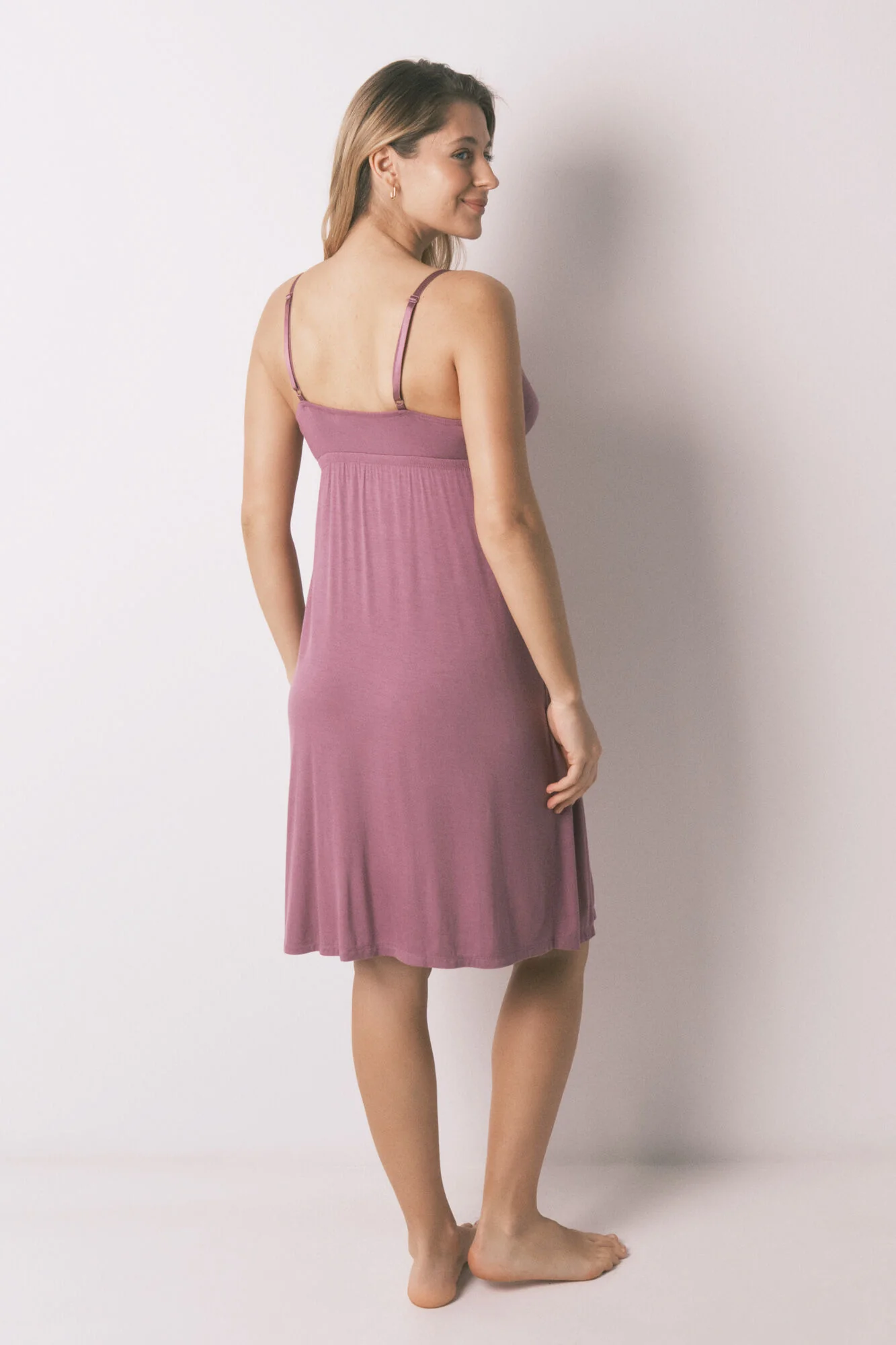 Pink "maternity" straps nightgown - Image 4