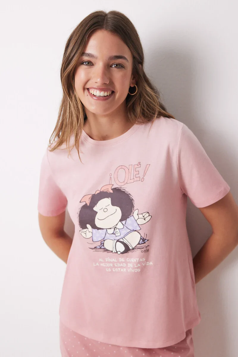 100% Cotton Mafalda pink pajamas