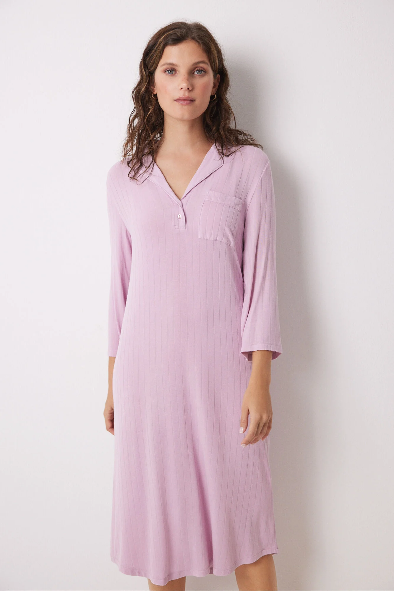 Pink soft touch midi nightgown - Image 3
