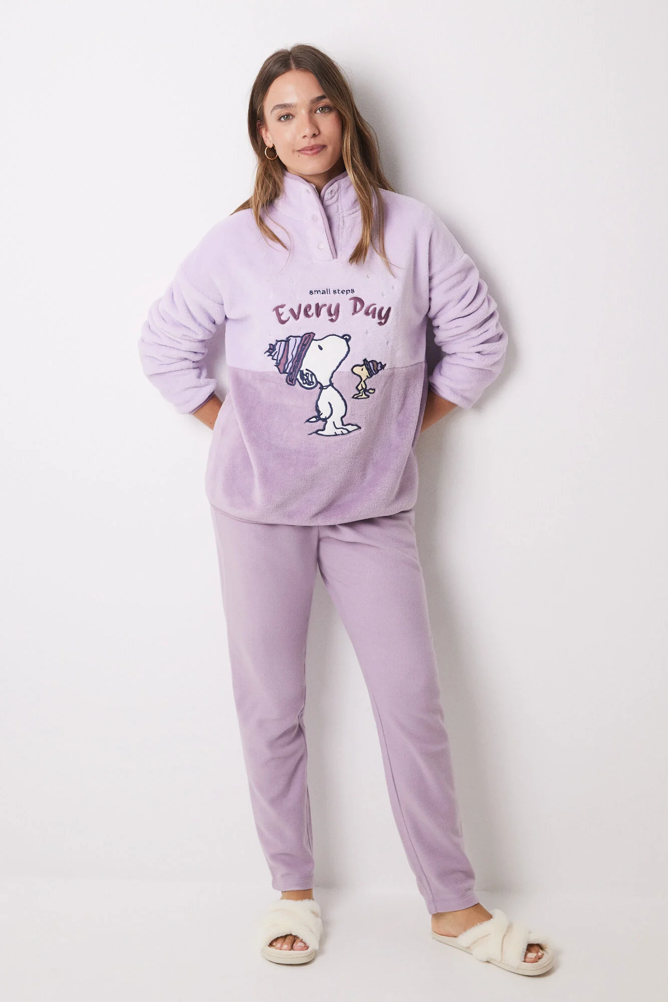 Long fleece Snoopy pyjamas - Image 5