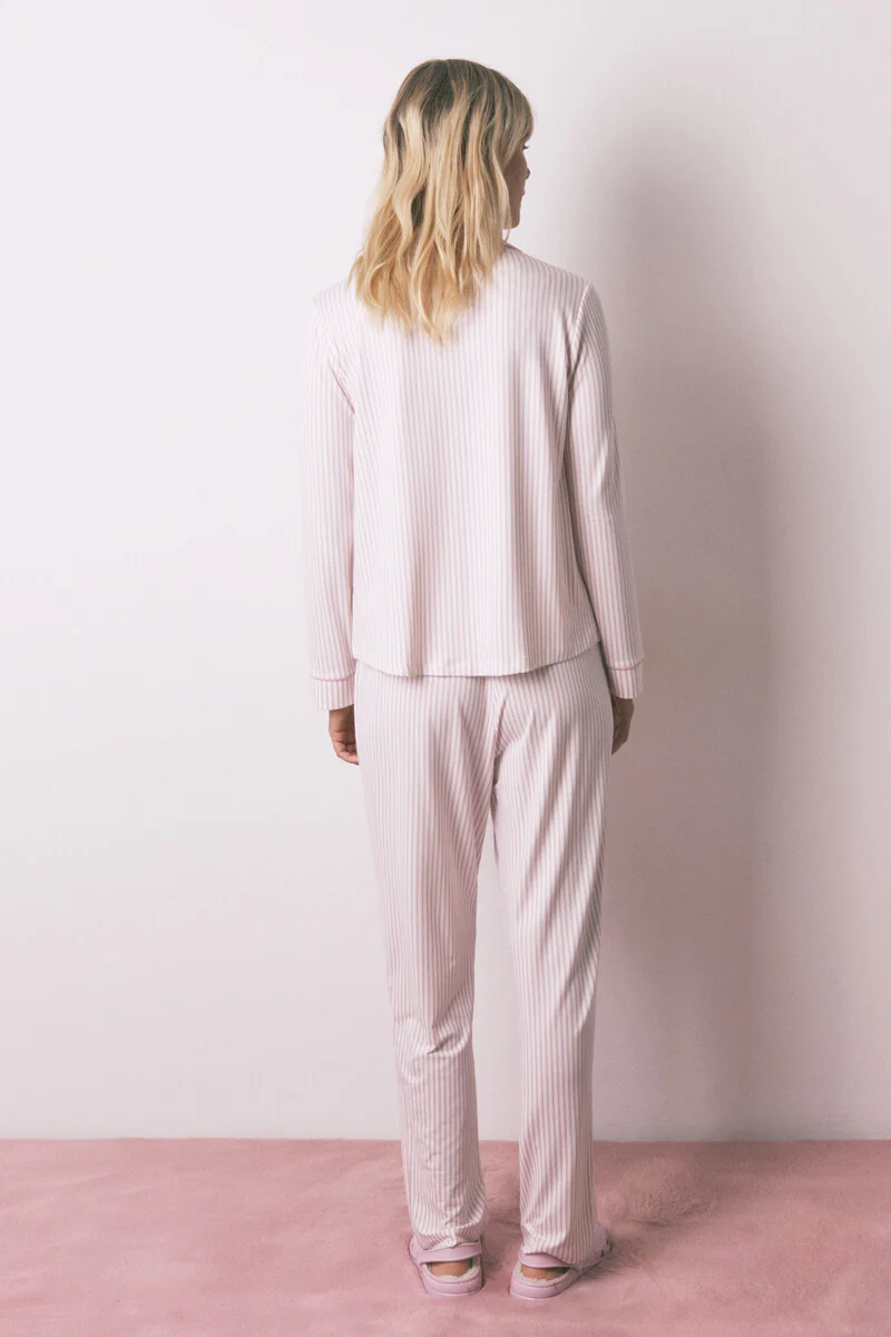Pink striped classic pyjamas - Image 5