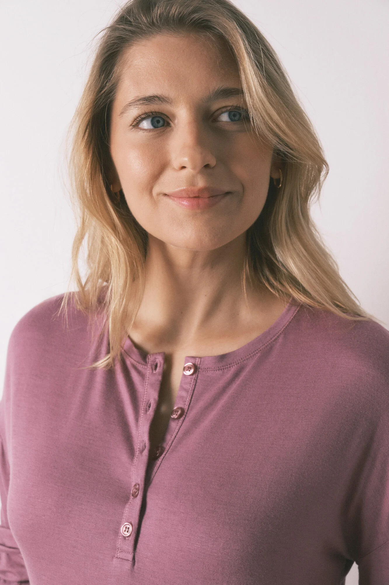 Pink super soft maternity long pyjamas - Image 4