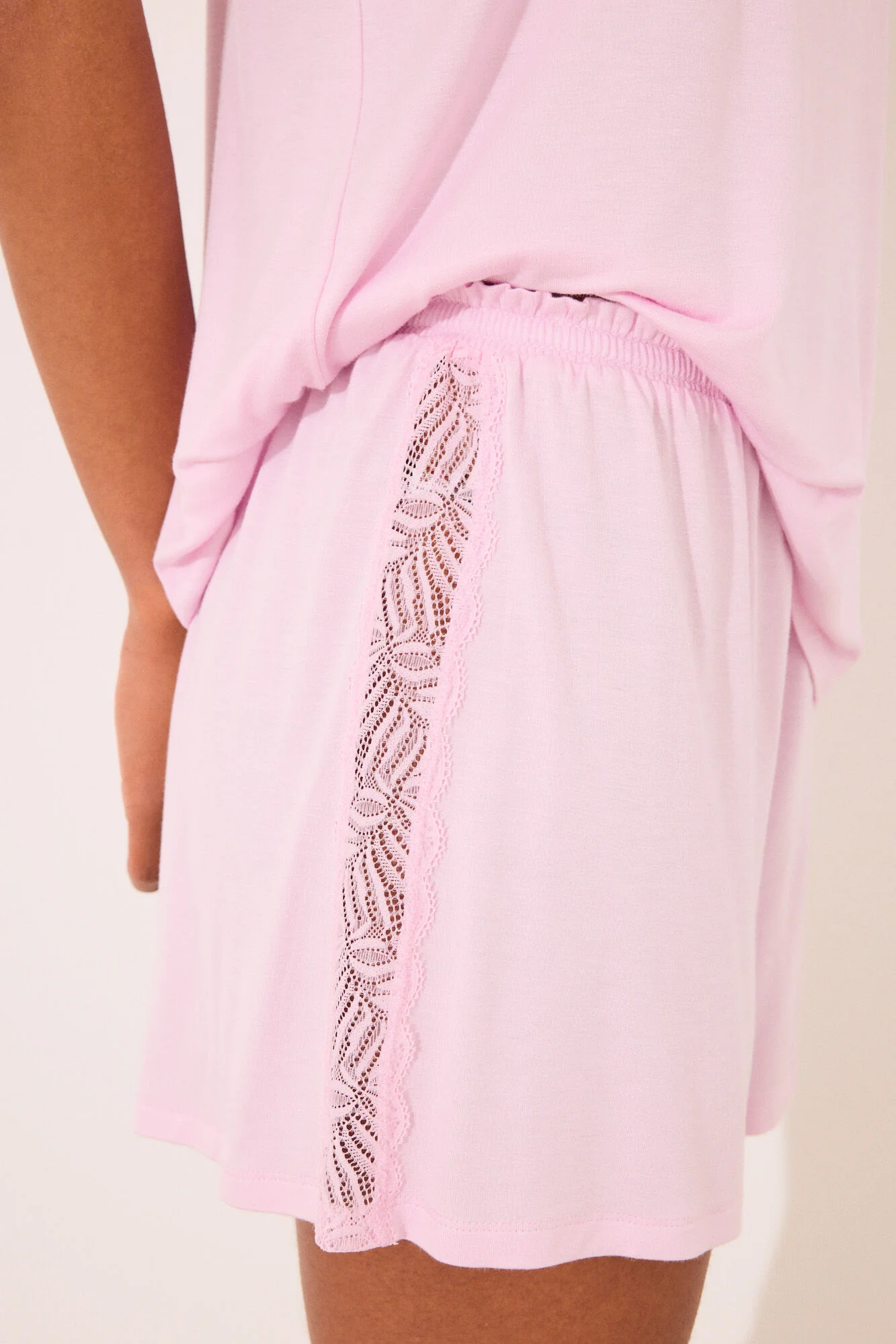 Pink viscose short pyjamas - Image 4