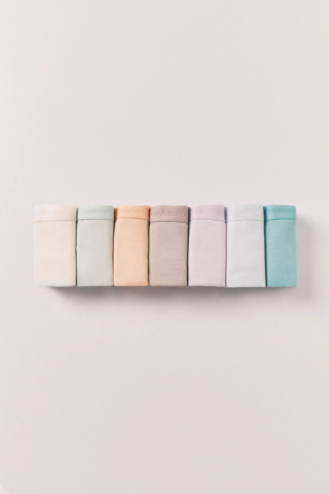 Plain cotton 7-pack wide panties with logo - Image 3