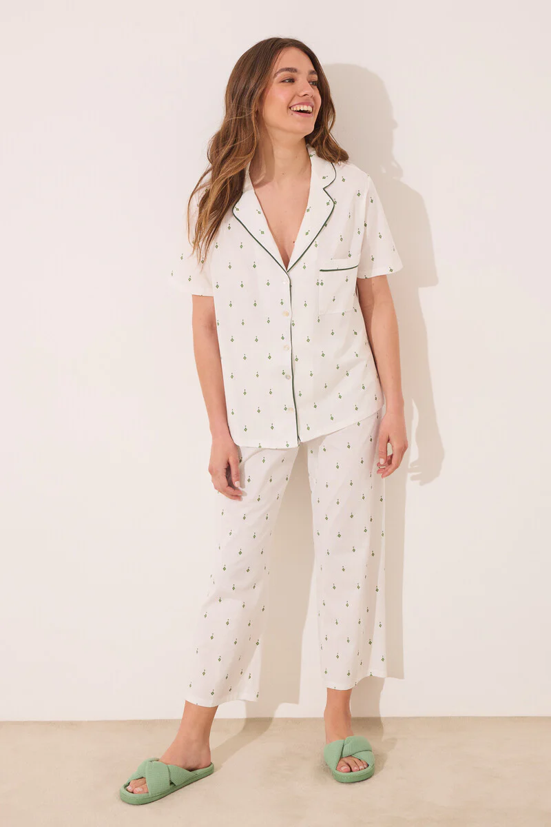 Print cotton classic pyjamas - Image 2