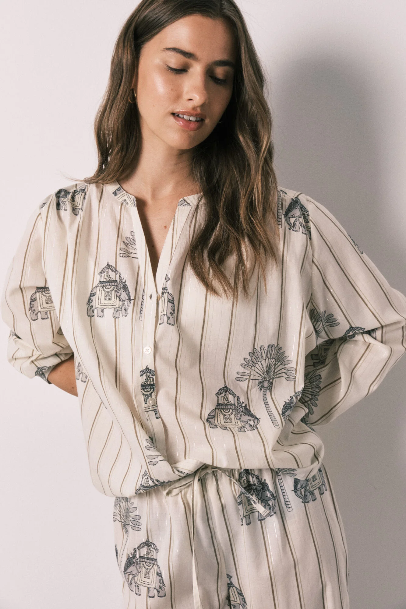 Printed cotton long pyjamas - Image 3