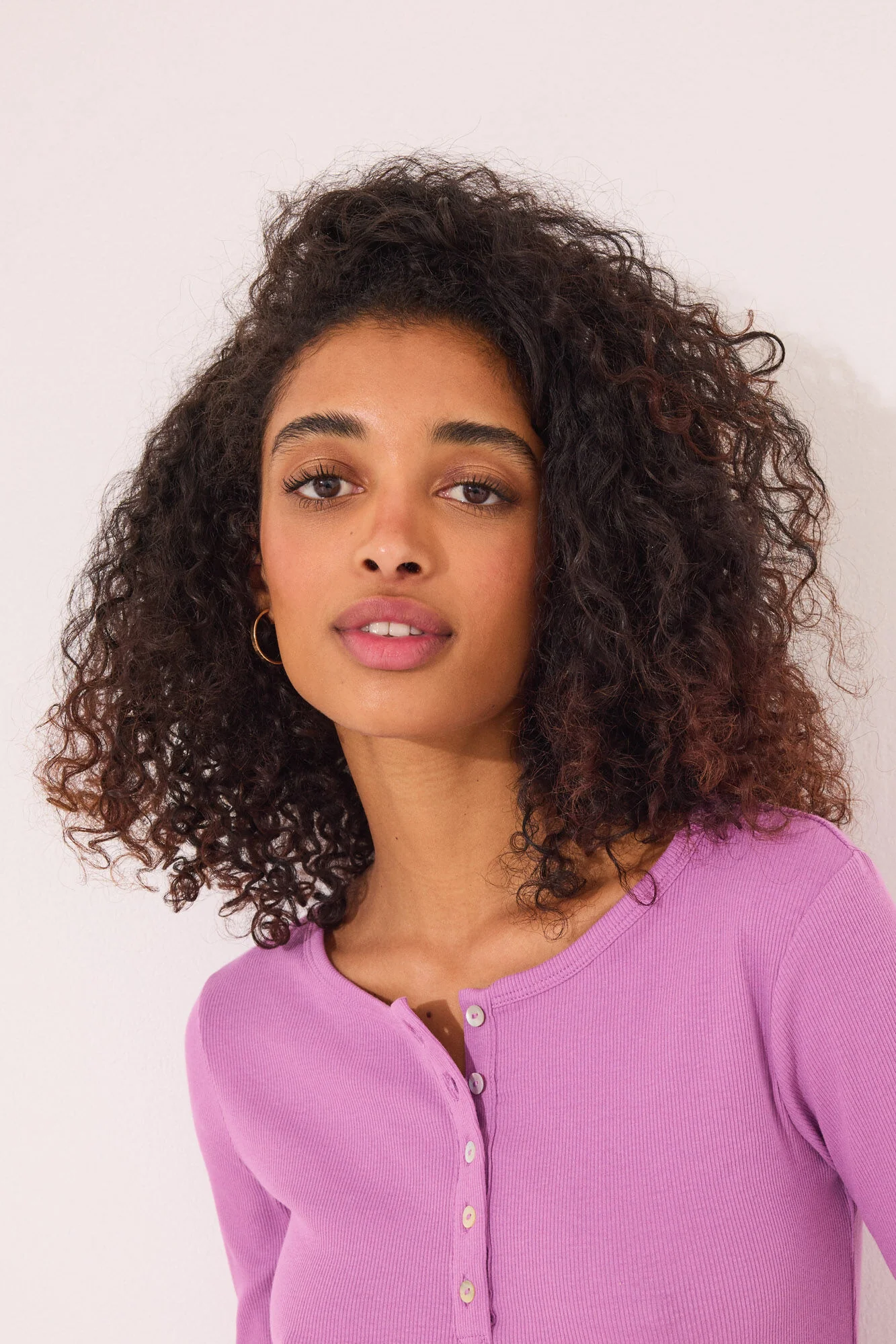 Purple ribbed long sleeve T-shirt - Image 3