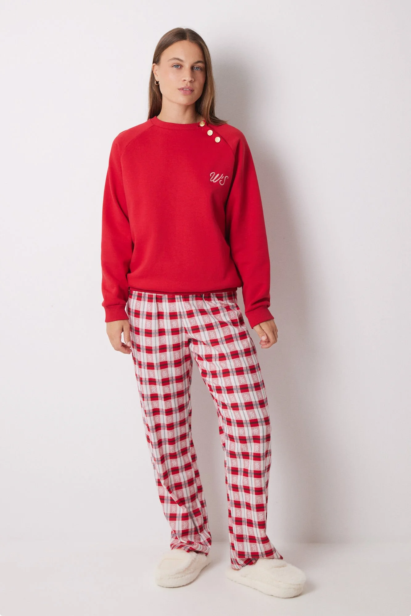 Red cotton fleece sweatshirt - Image 4
