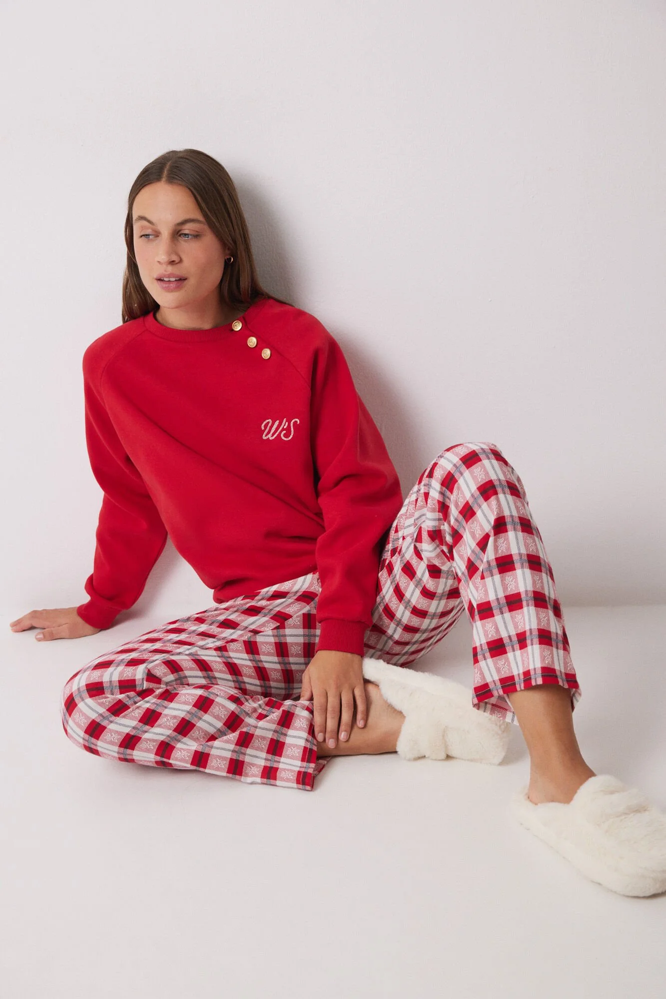 Red cotton fleece sweatshirt - Image 6