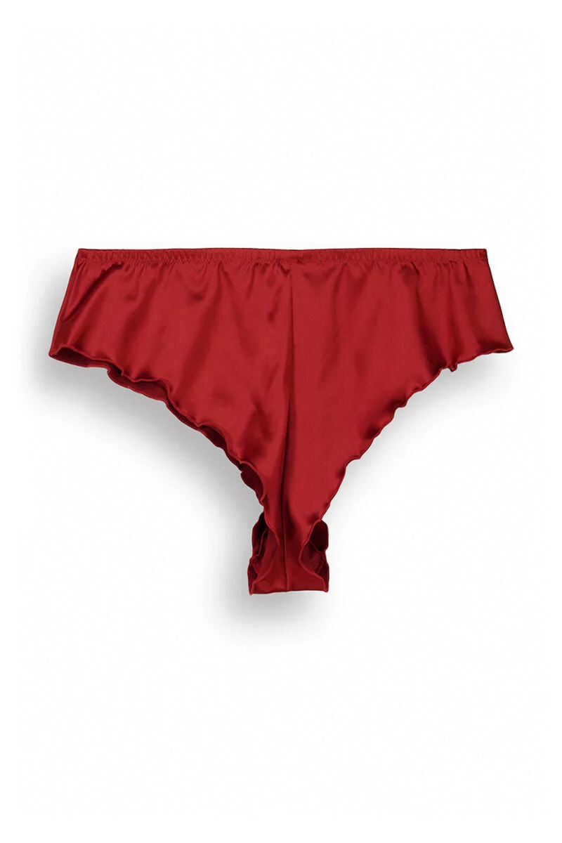 Red satin Brazilian wide briefs - Image 3