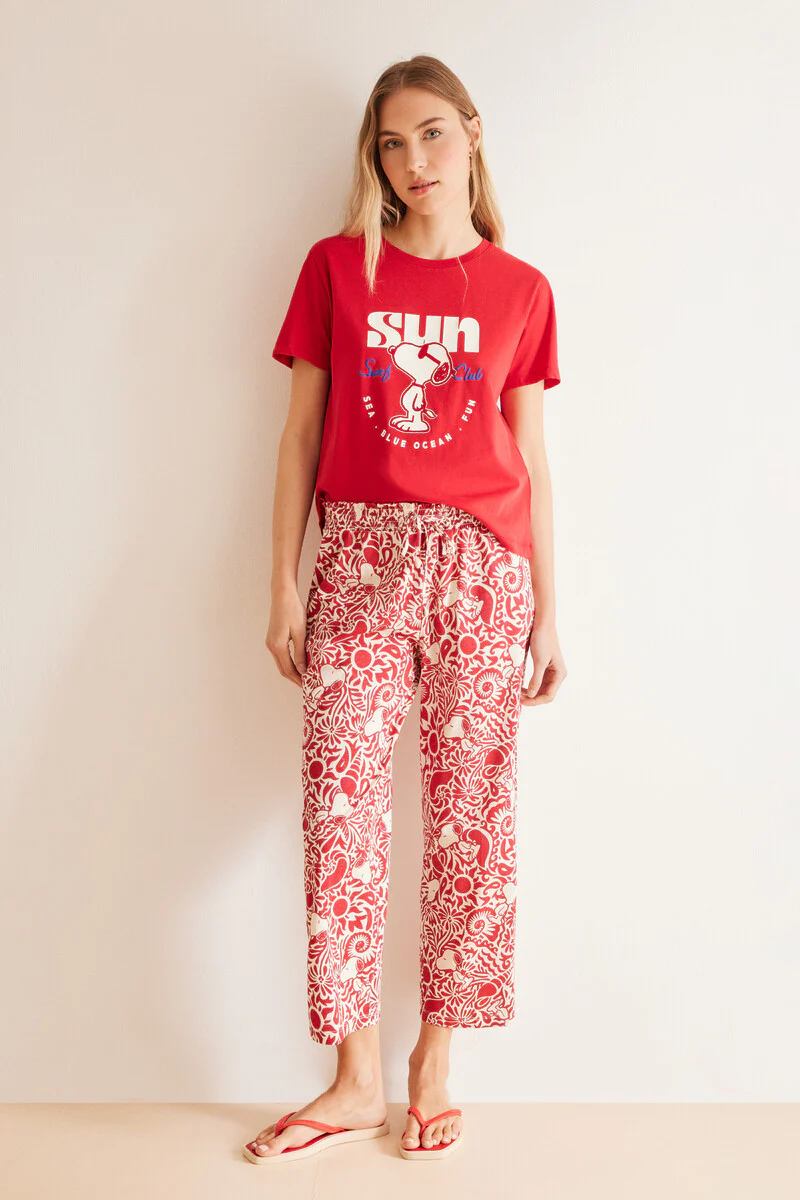 Shell 100% cotton Capri trousers