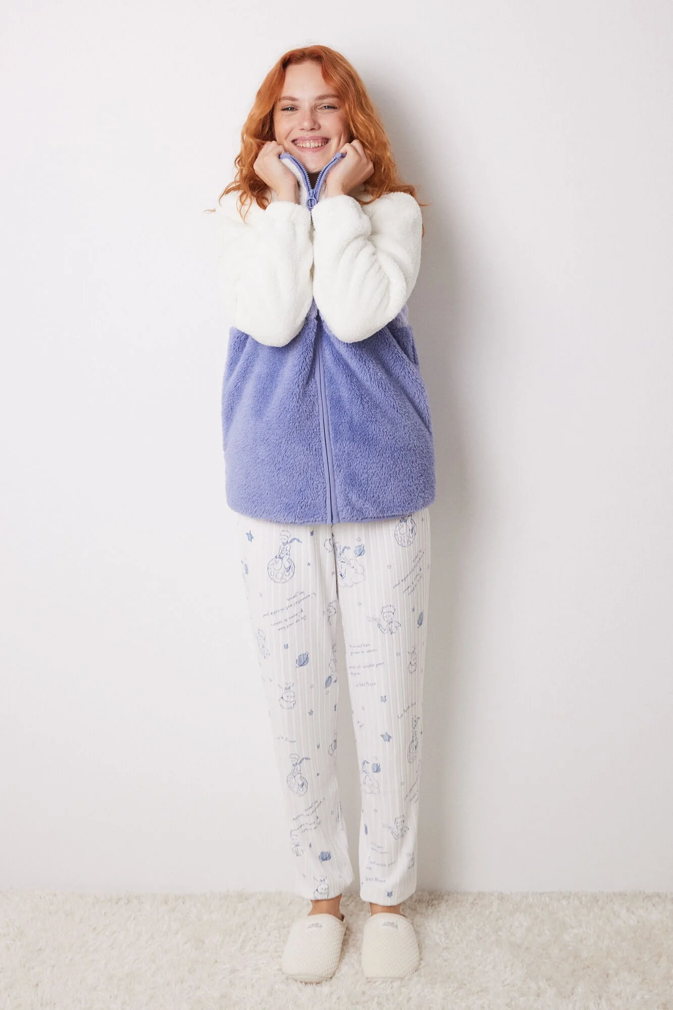 Short faux shearling robe "The Little Prince" - Image 3