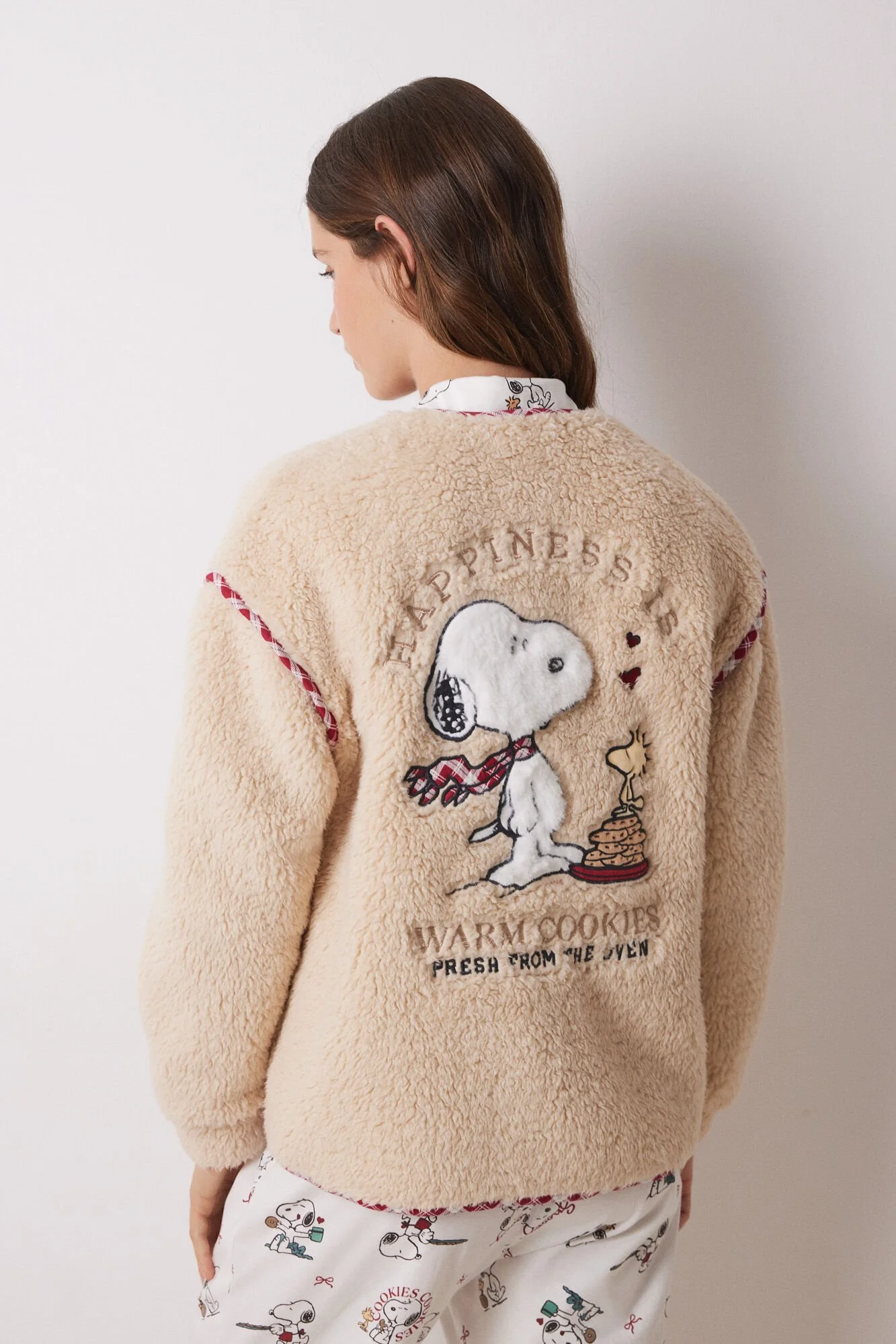 Short faux shearling Snoopy robe - Image 3