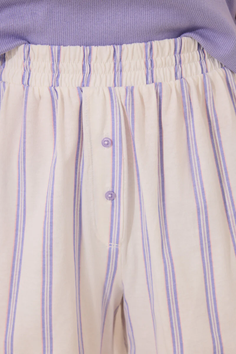 Short lilac striped cotton short pyjamas - Image 6