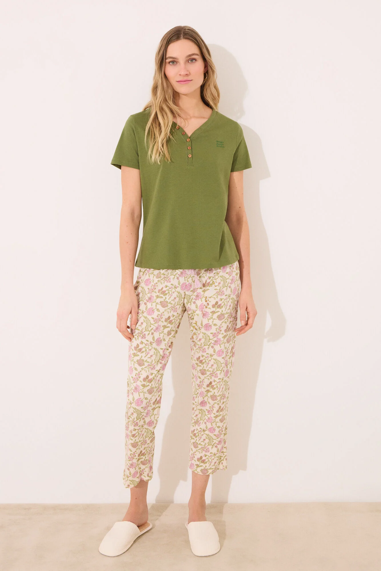 Short sleeve t T-shirt 100% cotton green - Image 4