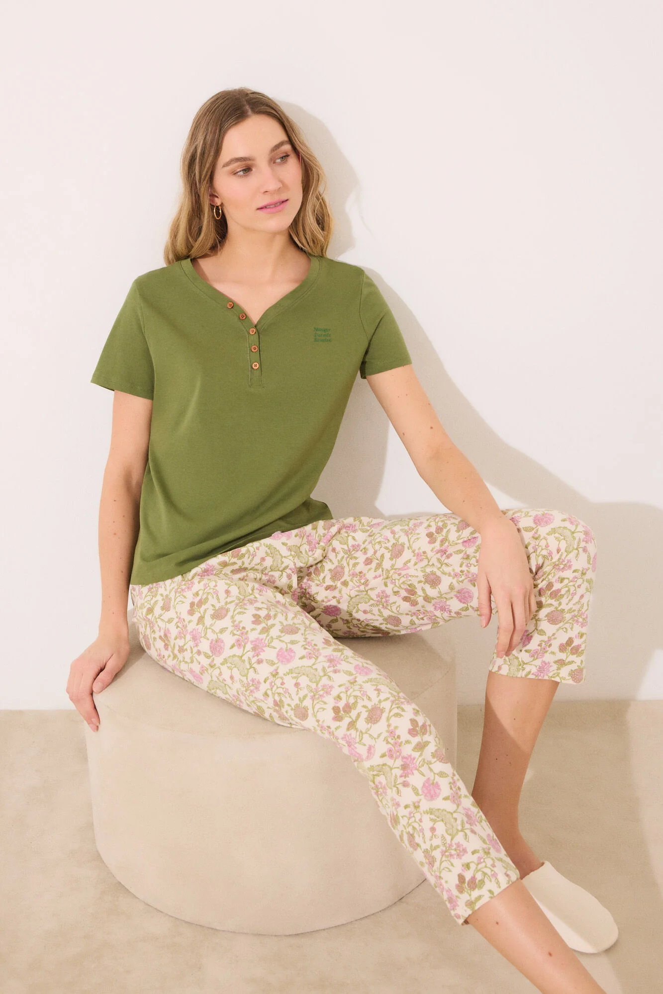 Short sleeve t T-shirt 100% cotton green - Image 6