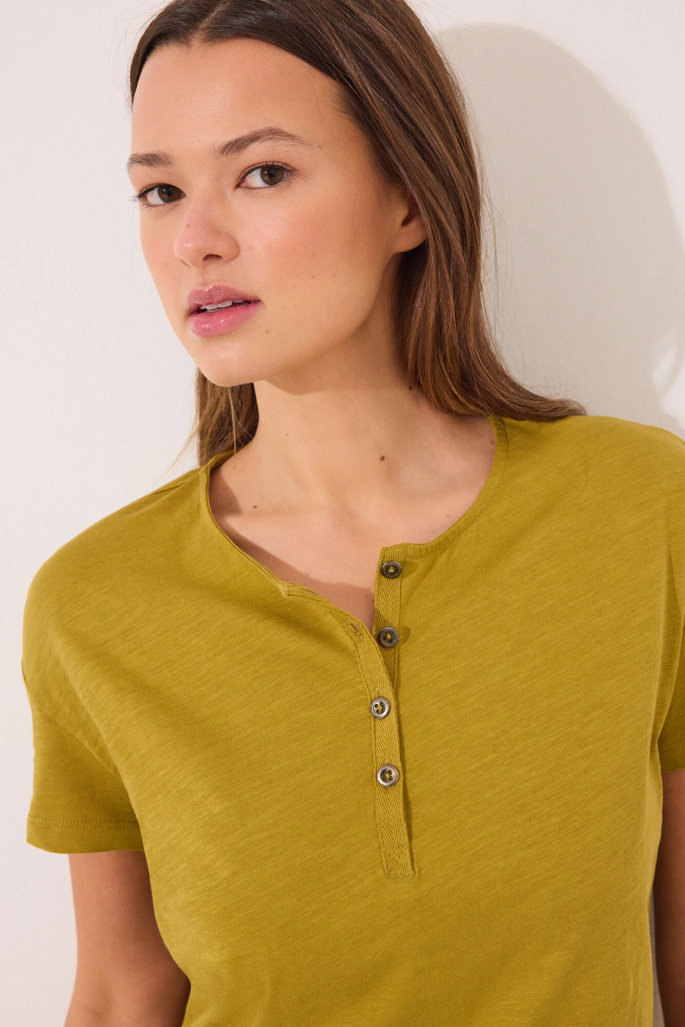 Short sleeve t T-shirt 100% cotton khaki - Image 5