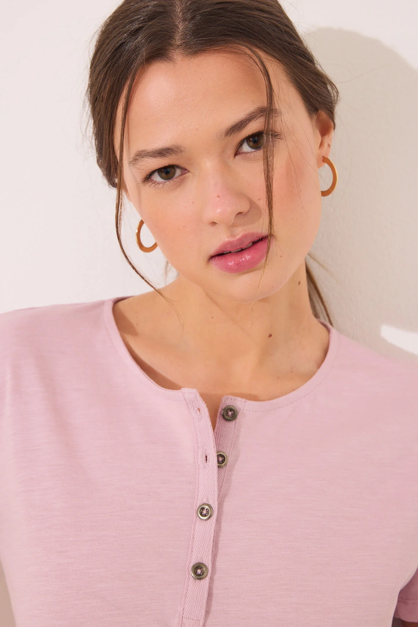 Short sleeve t T-shirt 100% cotton pink - Image 3