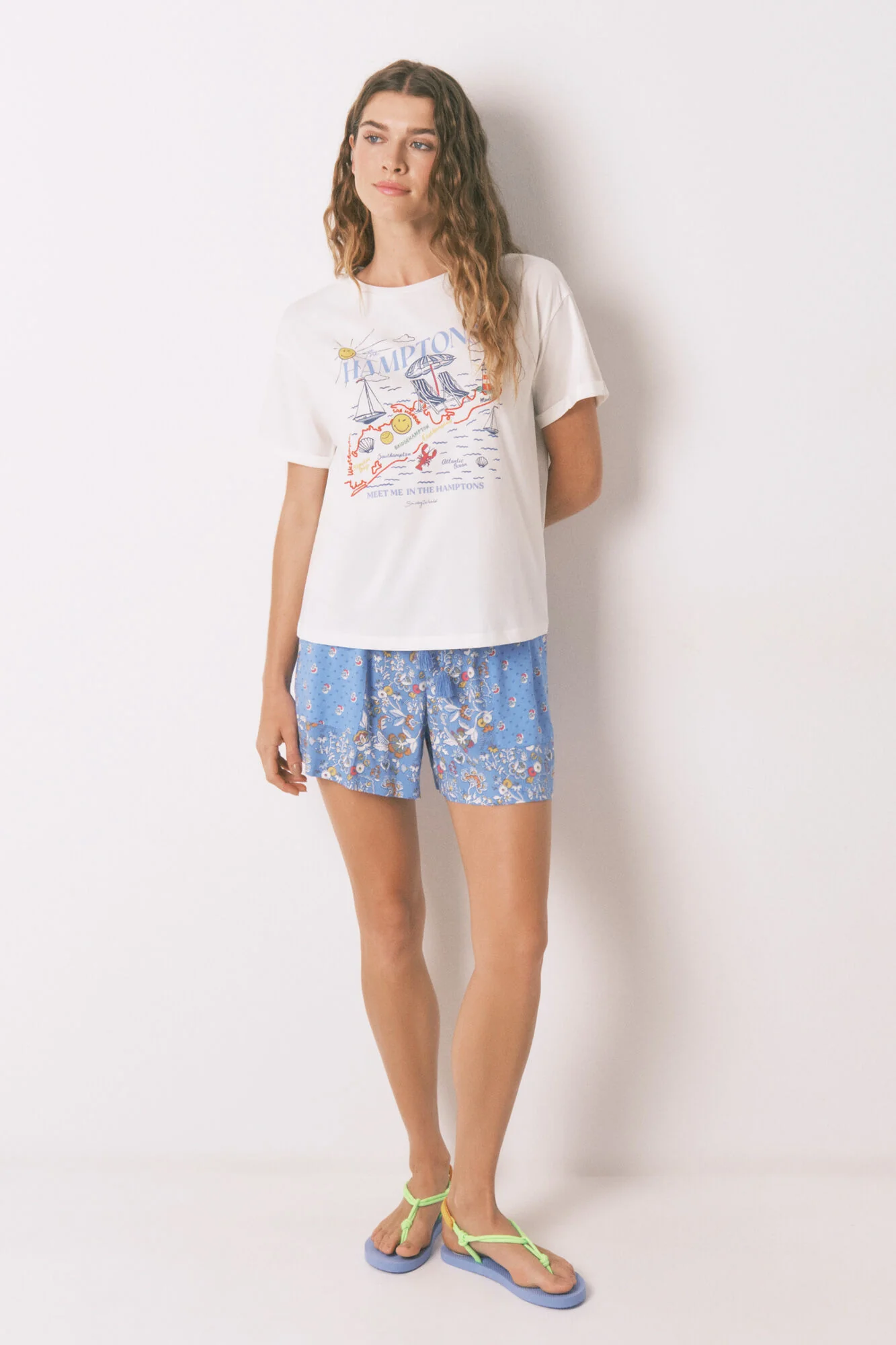 Smile Off White Cotton T-shirt - Image 5