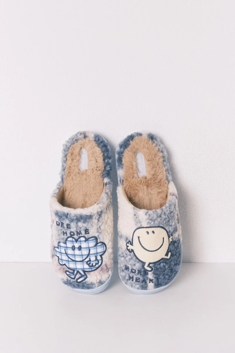 SmileyWorld® faux shearling slippers - Image 2