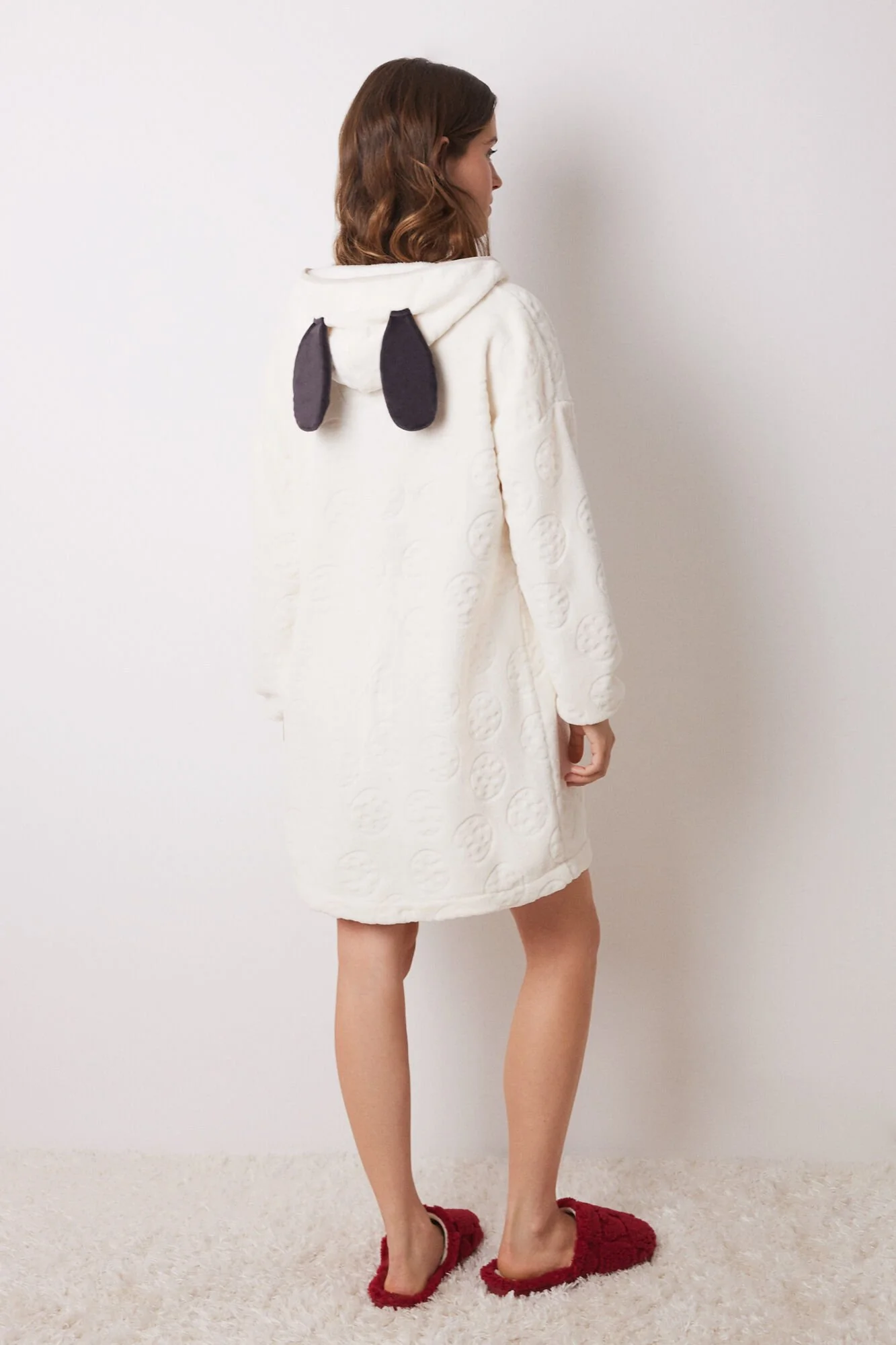 Snoopy fleece short nightgown - Image 3