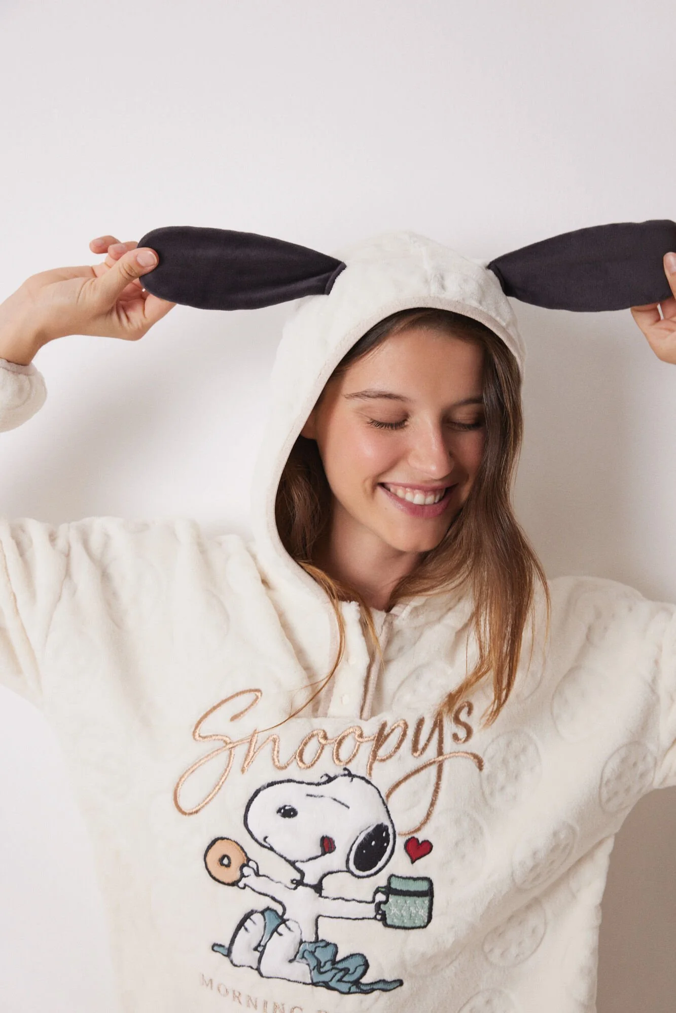 Snoopy fleece short nightgown - Image 4
