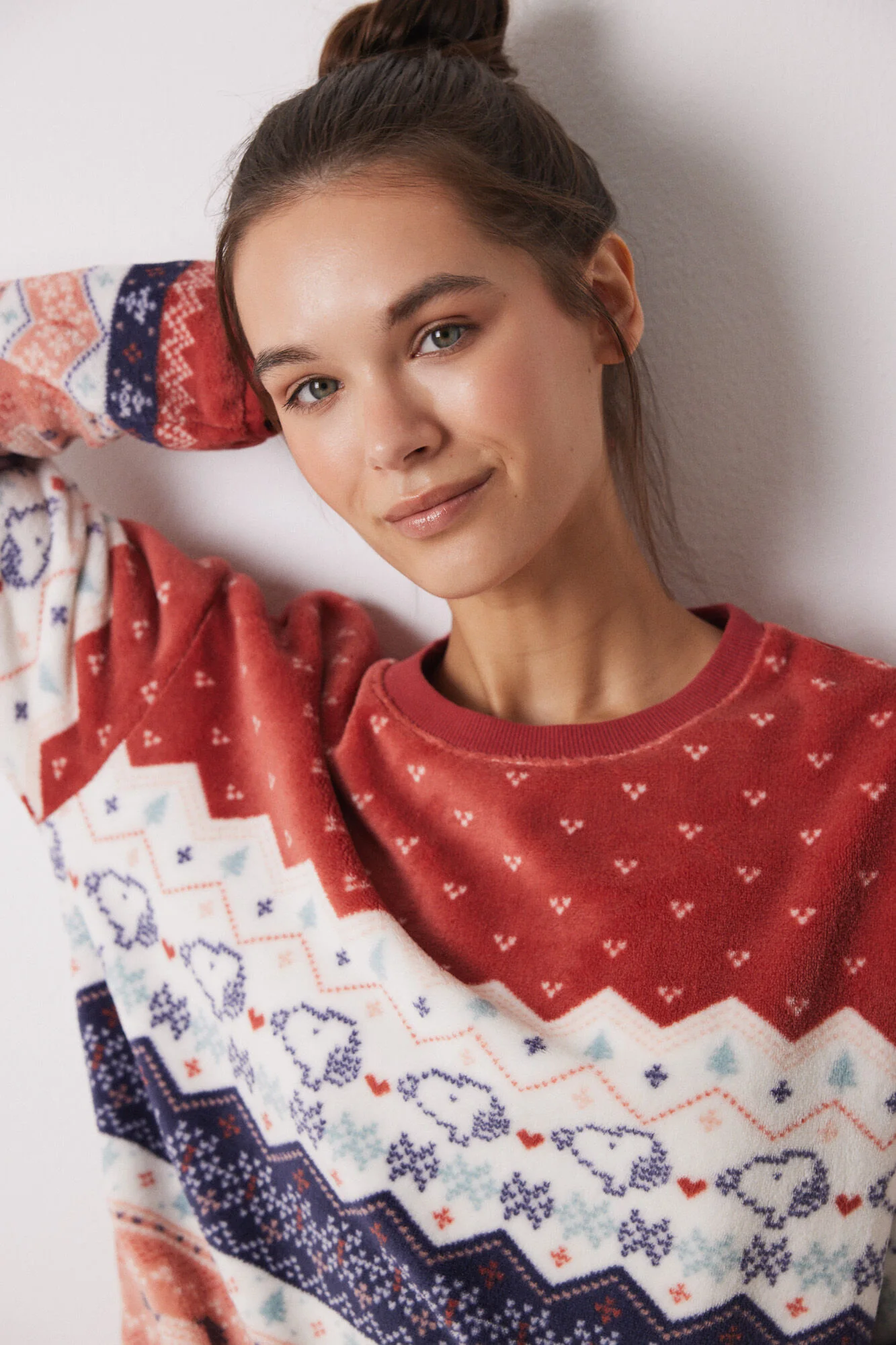 Snoopy soft fleece long pajamas - Image 4