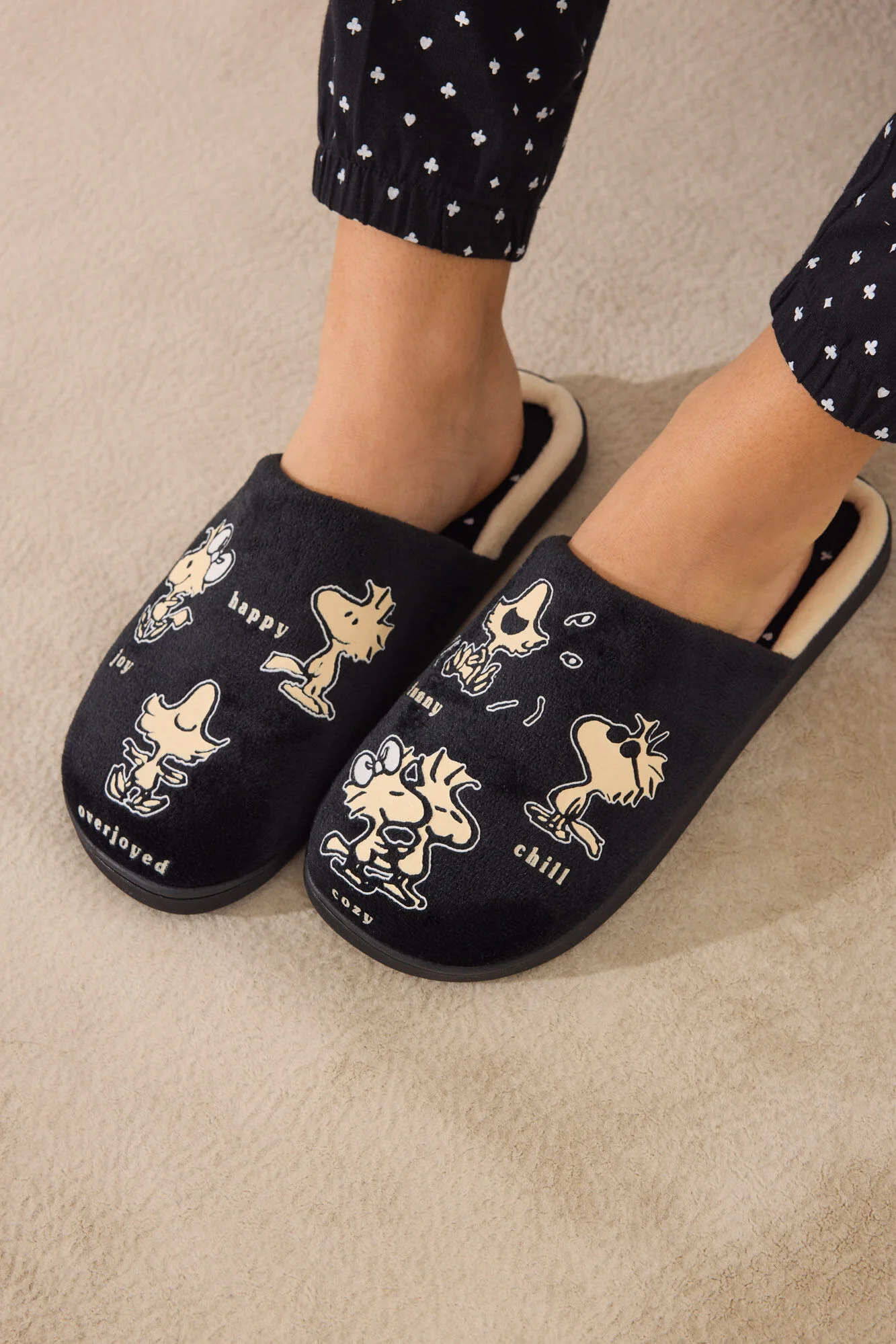 Snoppy black slippers - Image 5