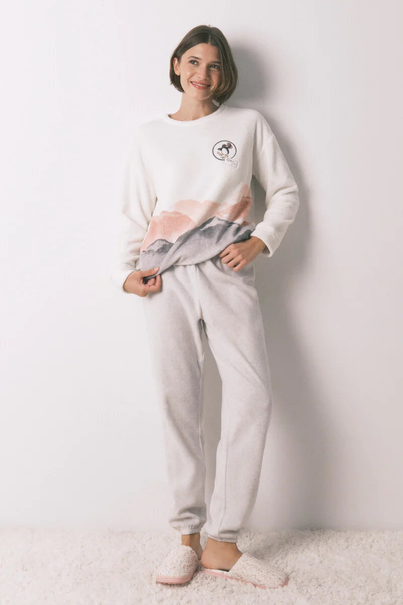 Soft fleece long pyjamas Pingu print - Image 2