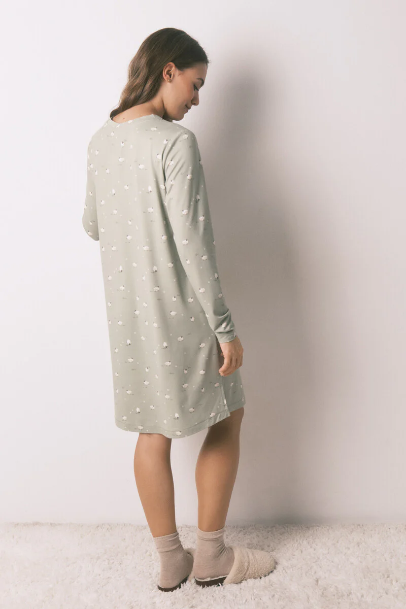 Soft short nightgown nightgown - Image 3