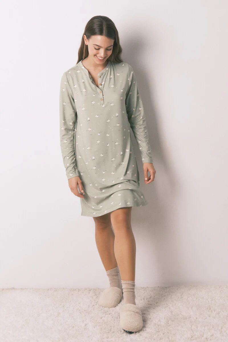 Soft short nightgown nightgown - Image 4