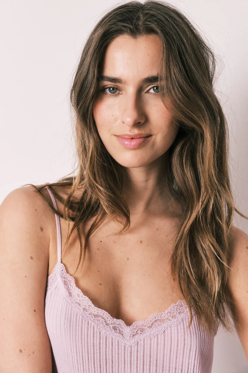 soft touch ribbed short pajamas pink - Image 5