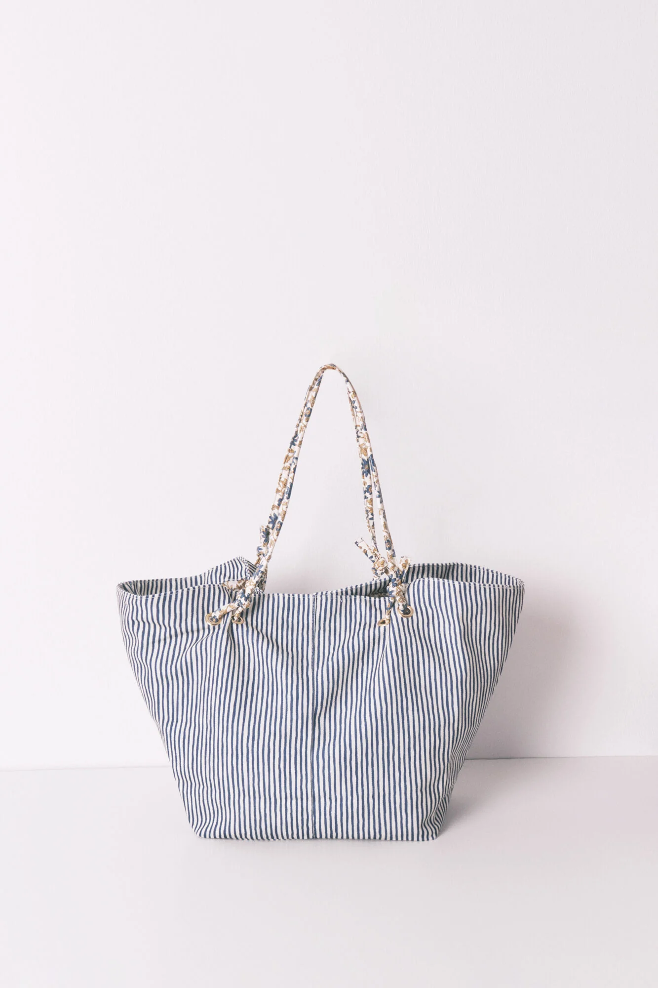 Striped canvas shopper bag - Image 4