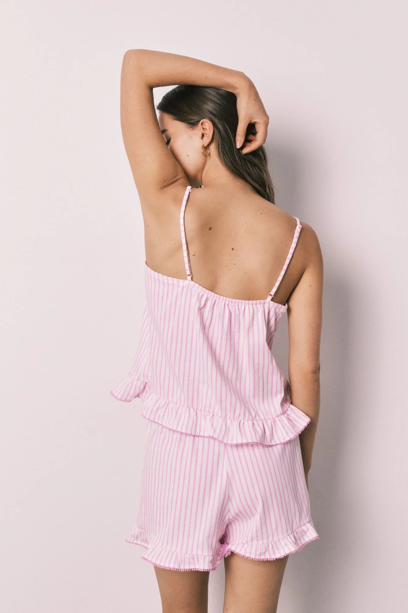Striped cotton short pyjamas with ruffles SmileyWorld® - Image 5