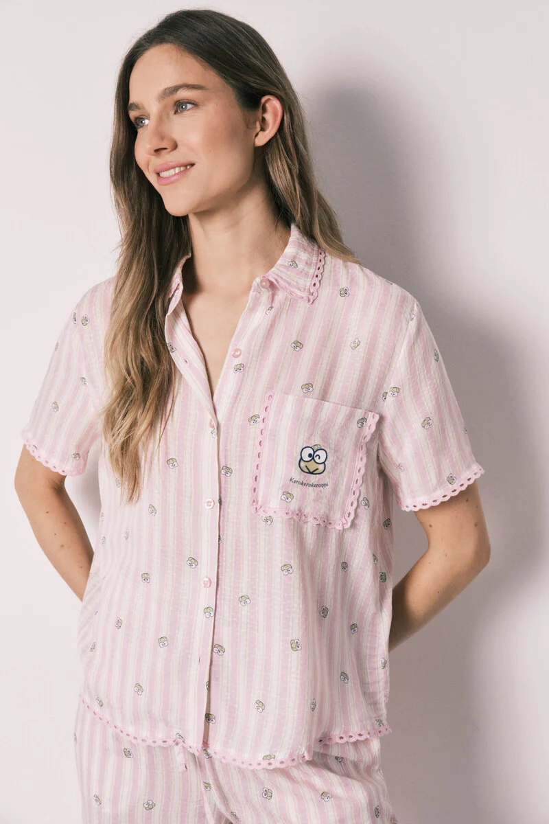 Striped long classic pyjamas Keroppi - Image 2