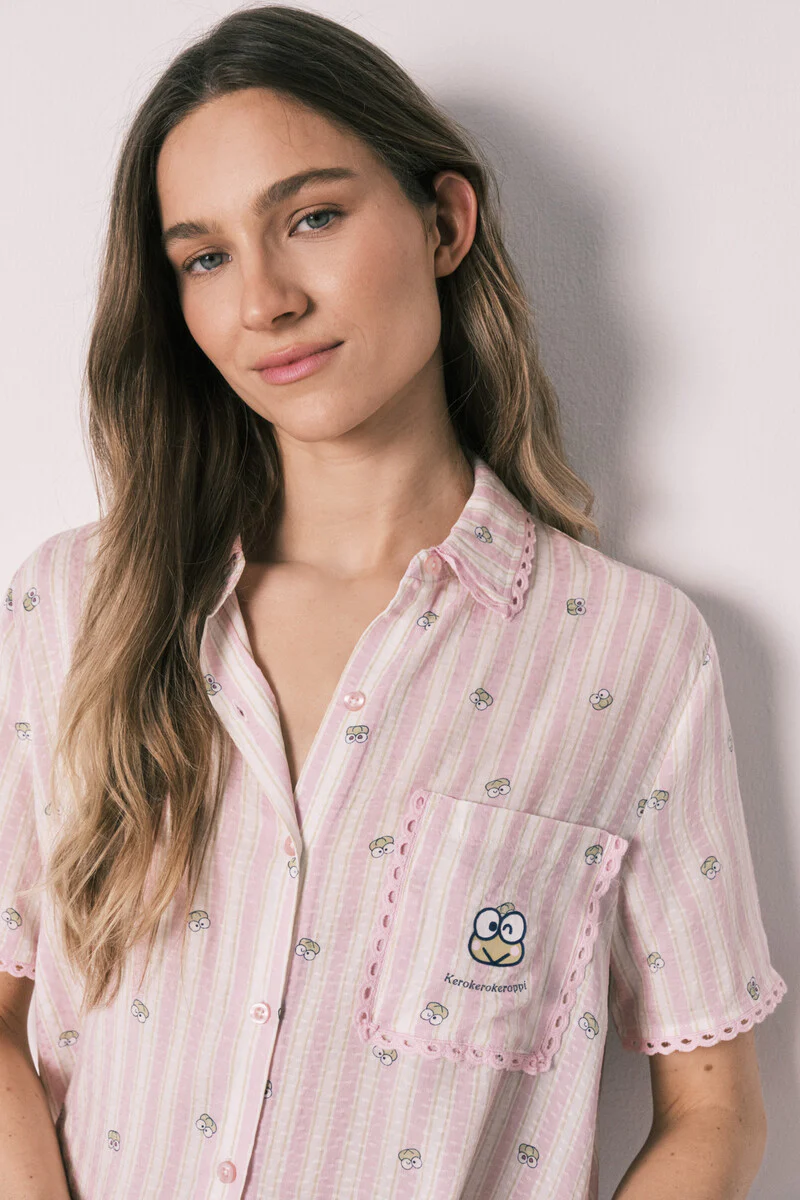 Striped long classic pyjamas Keroppi - Image 7