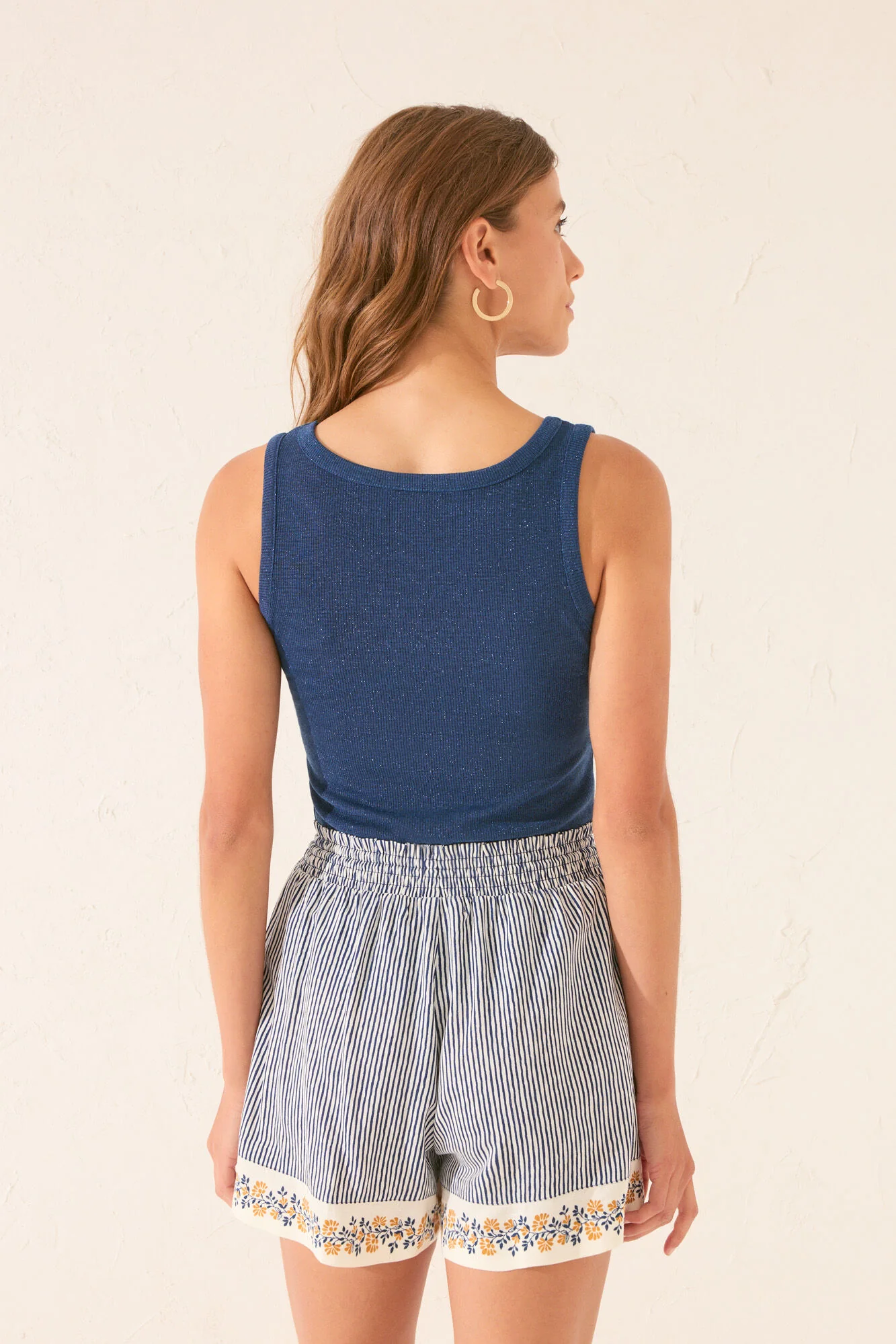Striped print trouser with borders - Image 3