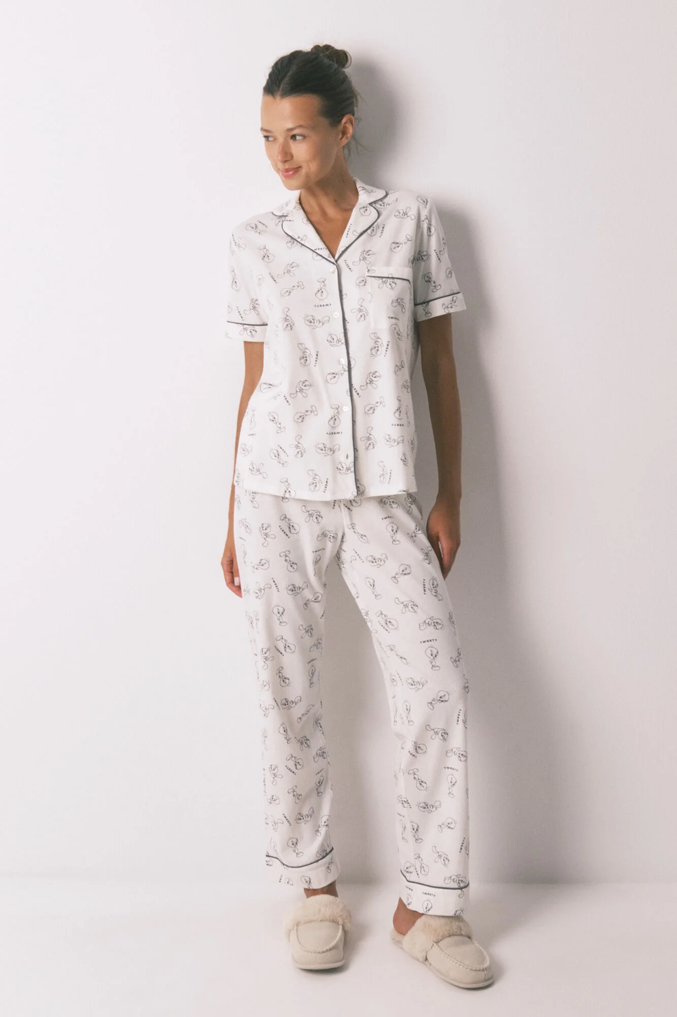 Tweety Bird 100% cotton long classic pyjamas