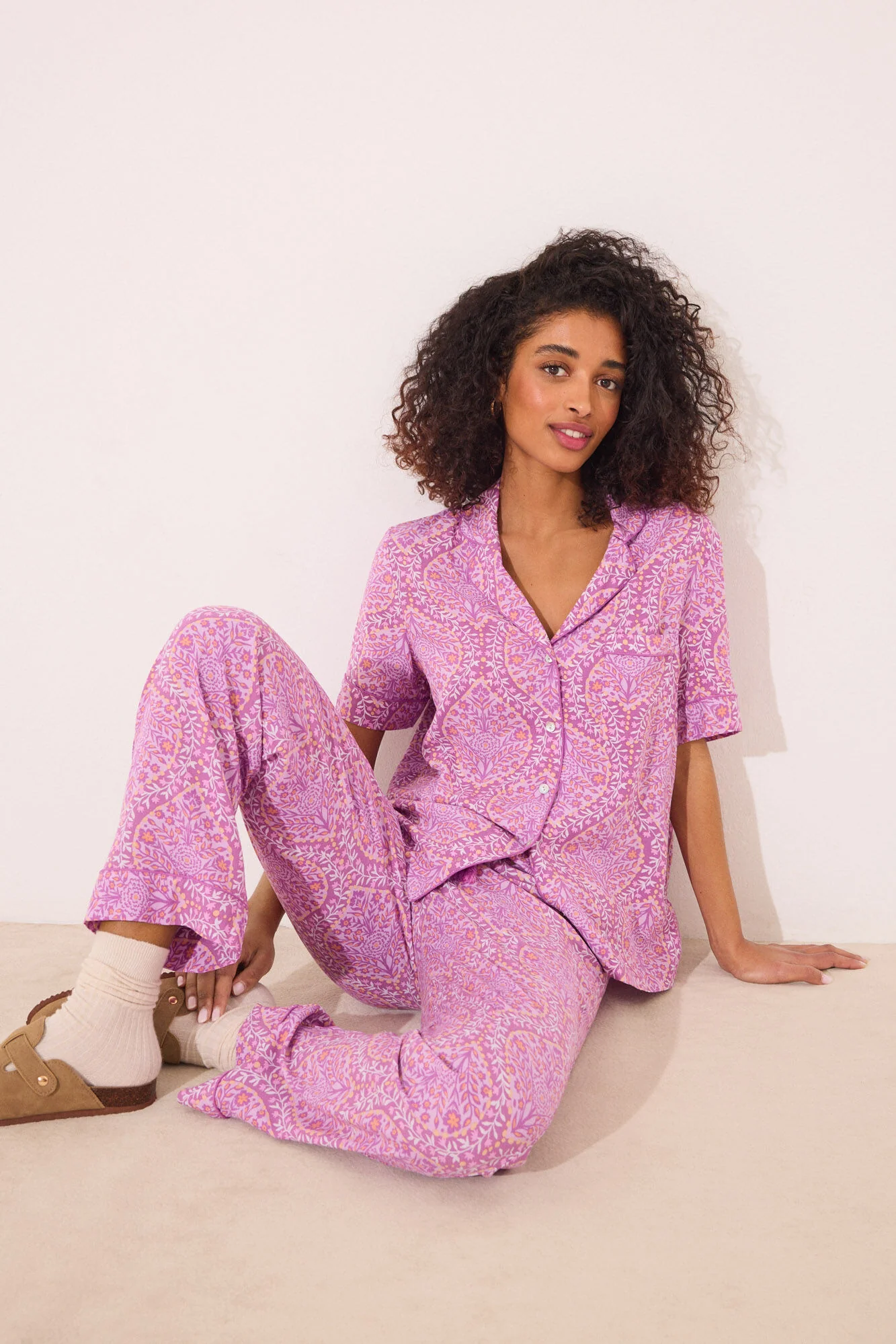 Viscose boho print classic pyjamas