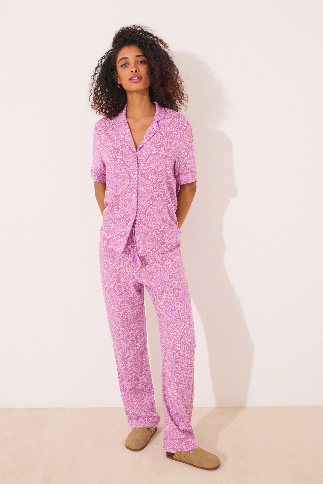 Viscose boho print classic pyjamas - Image 2