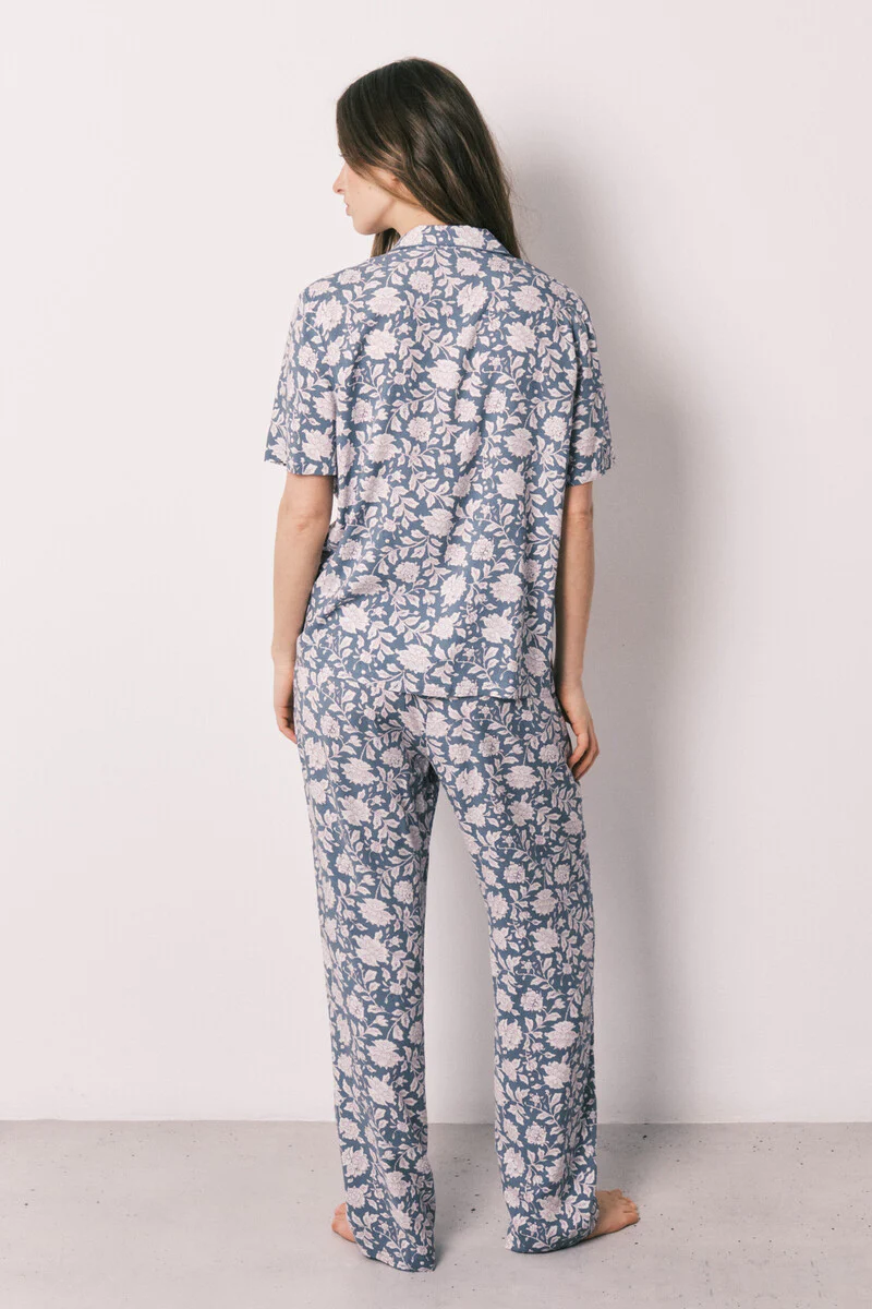 Viscose floral print classic pyjamas - Image 6