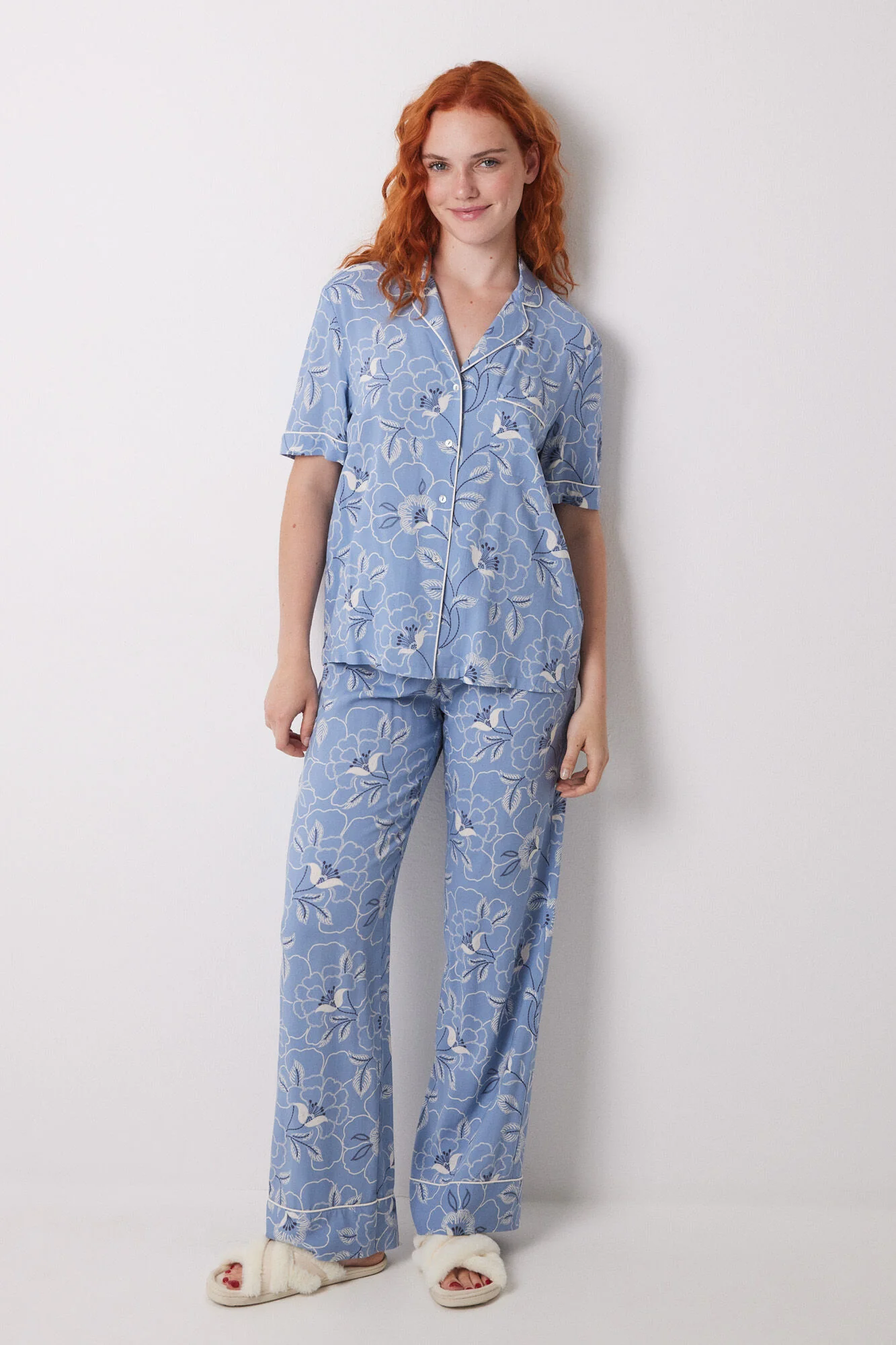 Viscose flower classic pyjamas