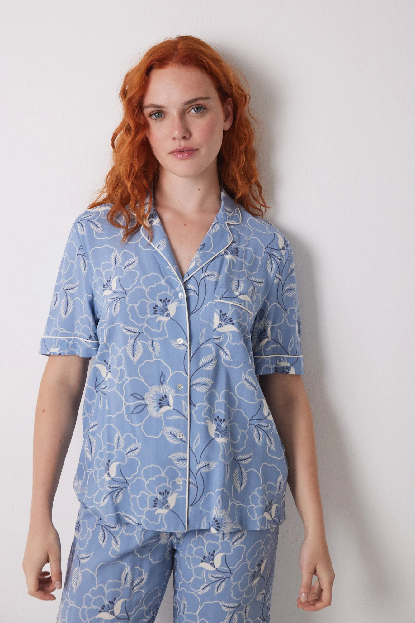 Viscose flower classic pyjamas - Image 4