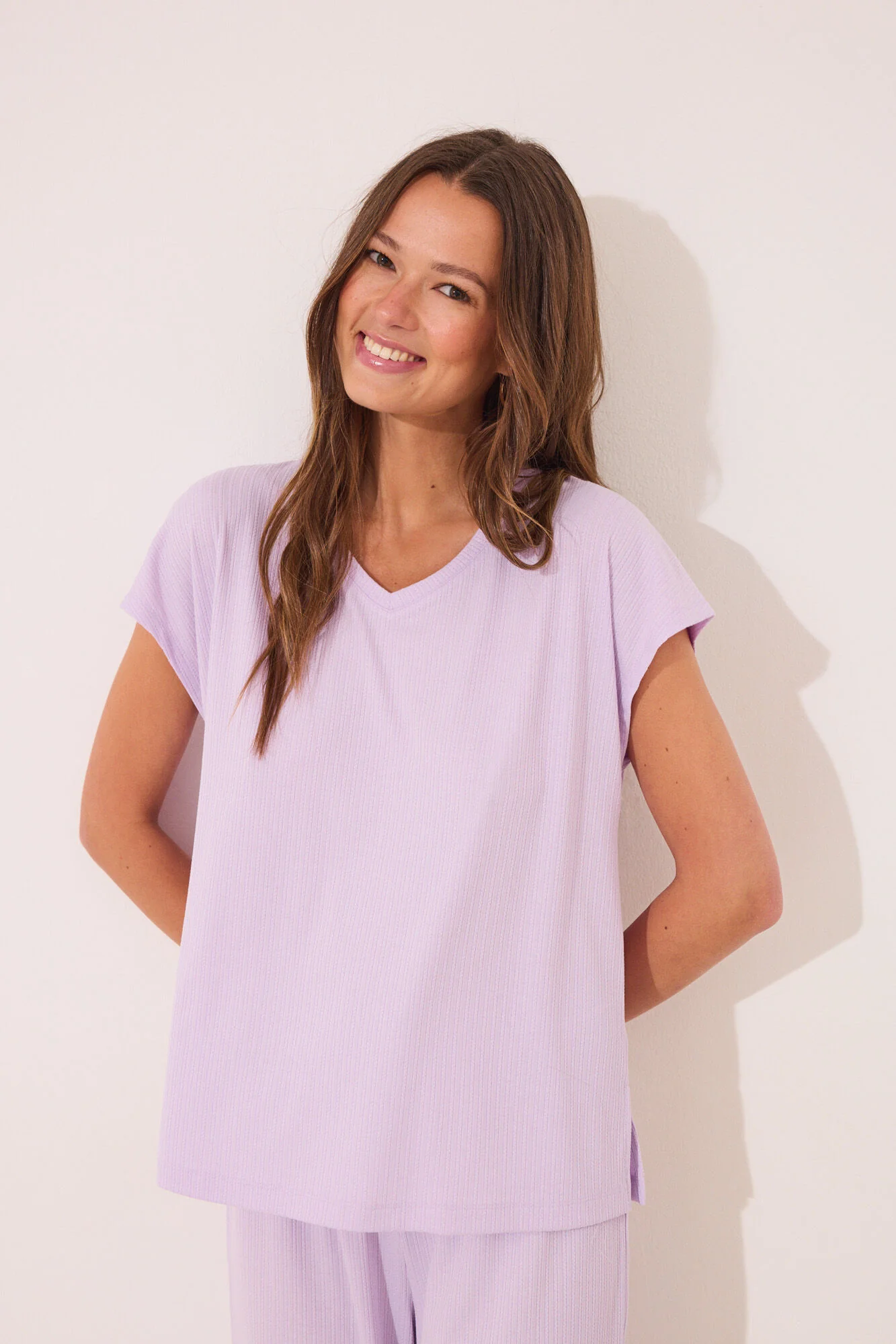 Viscose ribbed Capri pyjamas - Image 2