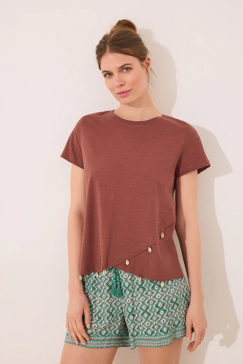 Viscose trouser with geometric print - Image 3