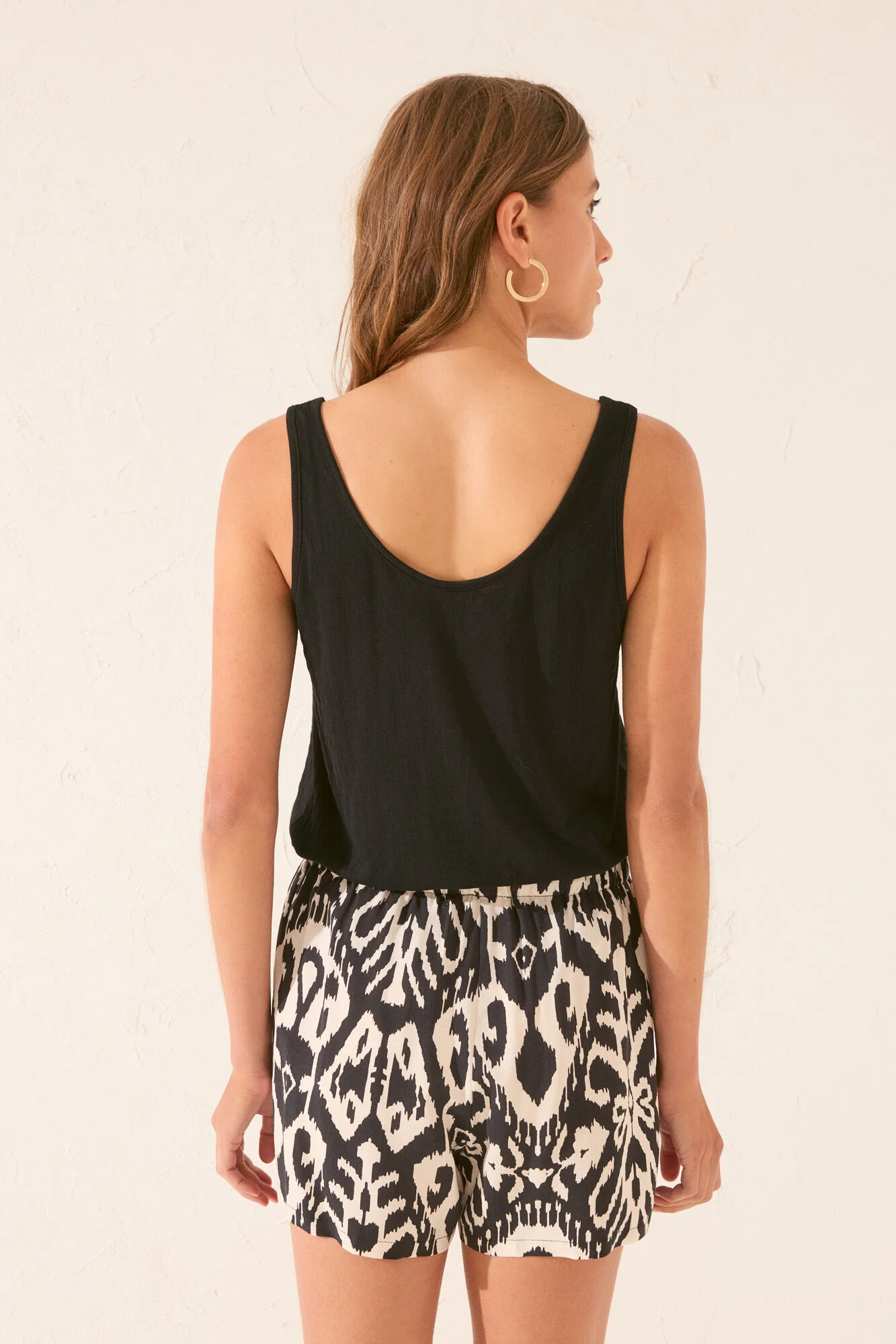 Viscose trouser with ikat print - Image 2