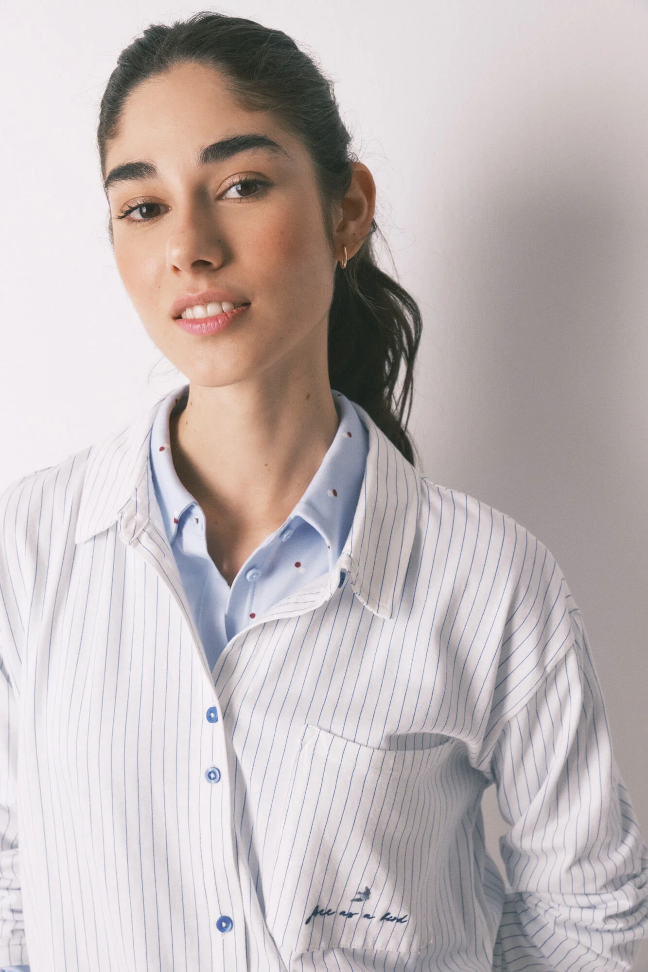 White 100% cotton classic long striped pyjamas - Image 5